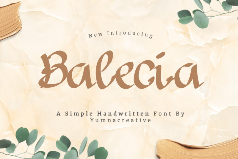 balecia-simple-handwritten-font