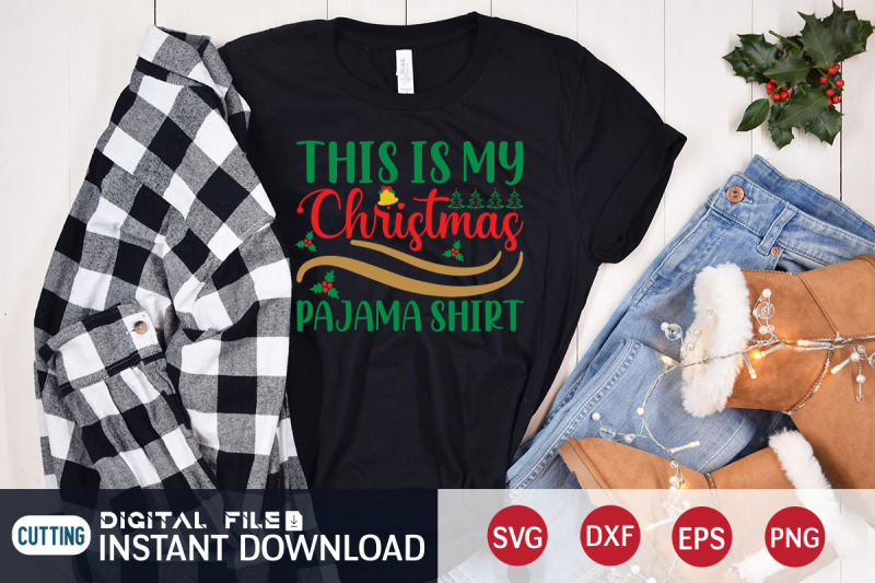 this-is-my-christmas-pajama-shirt-svg