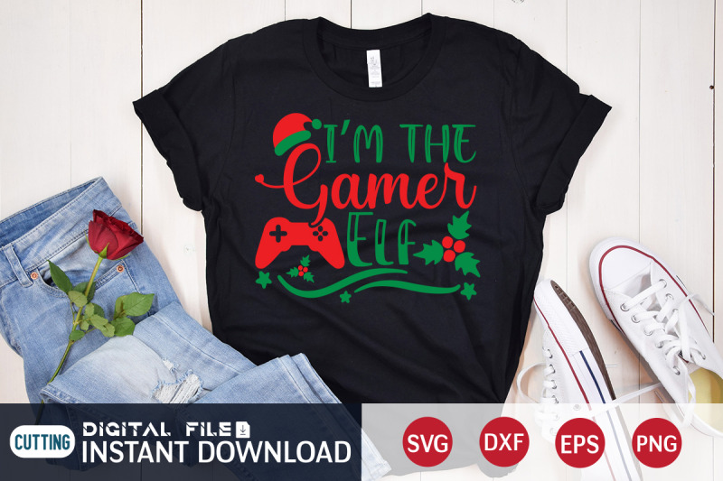 i-039-m-the-gamer-elf-svg