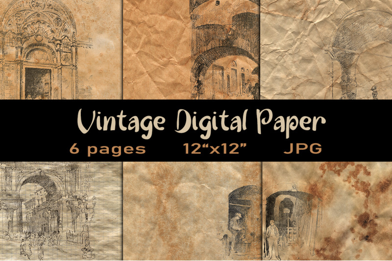 6-digital-papers-with-vintage-sketches