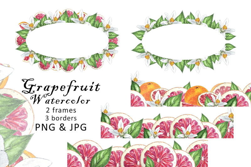 watercolor-border-clipart-fruits-flowers