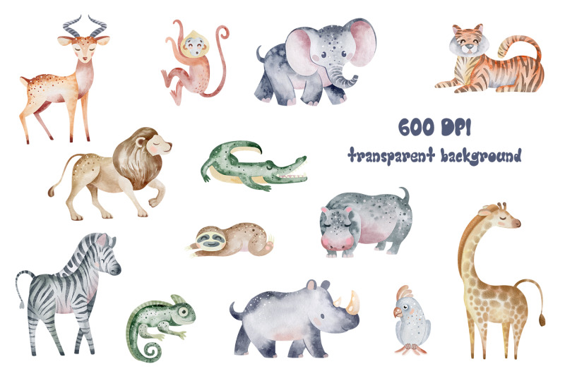 watercolor-safari-animals-baby-clipart-600-dpi