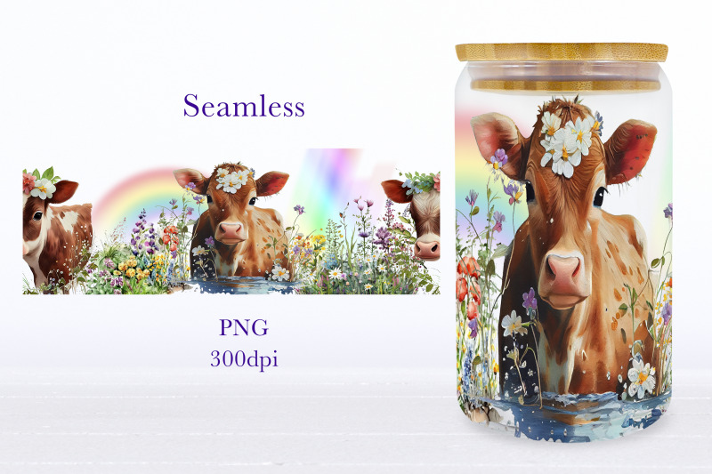 cow-glass-can-wrap-design-floral-farm-libbey-can-sublimation