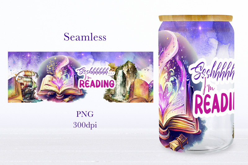 book-glass-can-wrap-design-reading-beer-can-sublimation-png