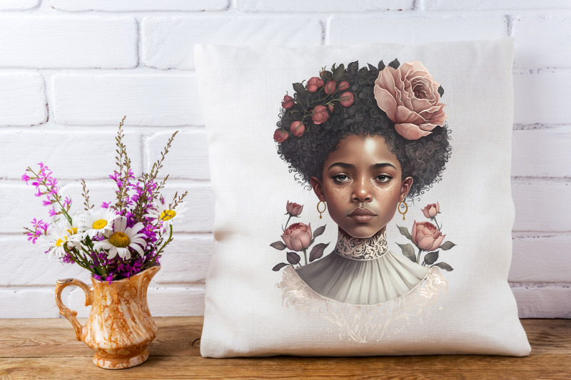 beautiful-floral-afro-girls-clipart-sublimation