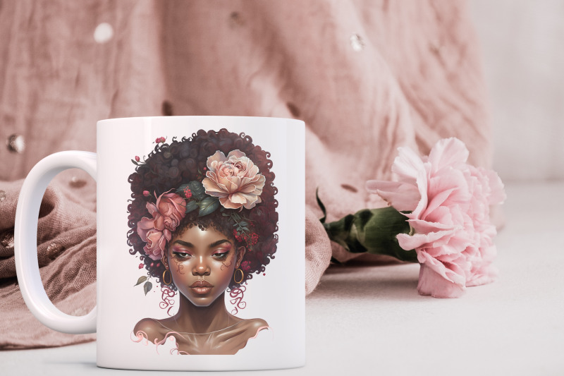 beautiful-floral-afro-girls-clipart-sublimation