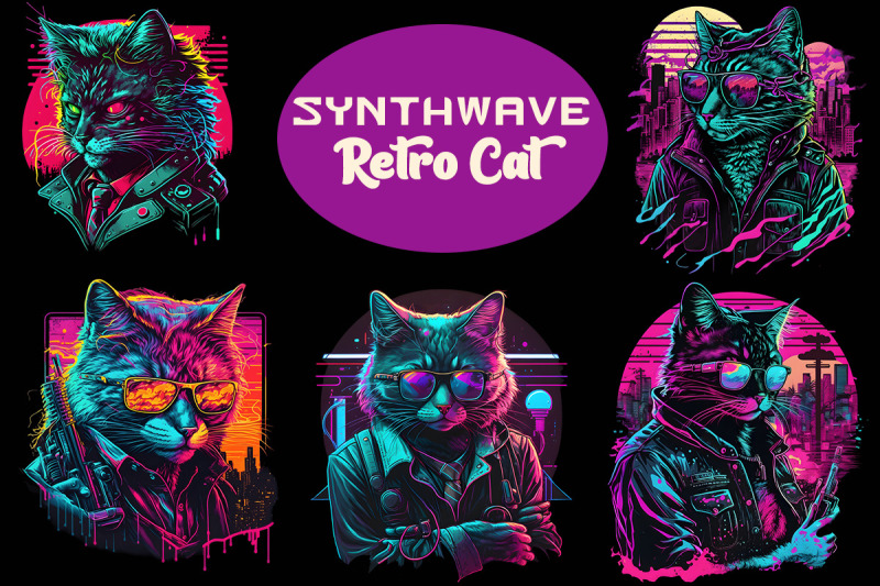 synthwave-retro-gangster-cat-bundle