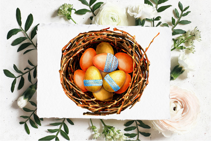 easter-painted-eggs-in-a-bird-039-s-nest-watercolor-clipart-seamless-dig