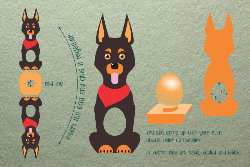 doberman-pinscher-easter-egg-holder-template