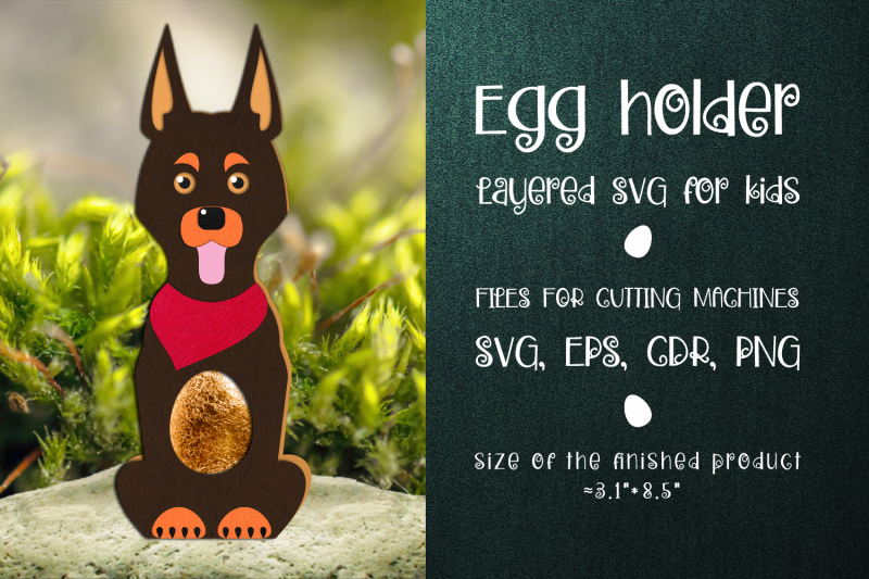 doberman-pinscher-easter-egg-holder-template