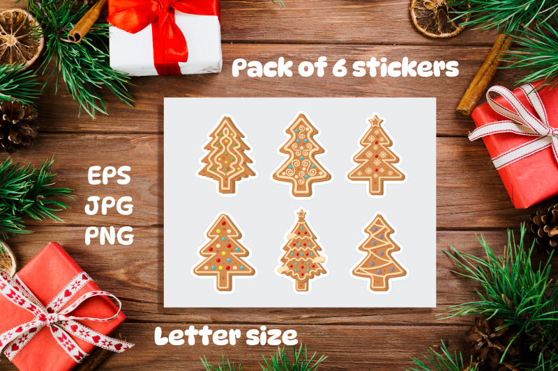 gingerbread-christmas-tree-sticker-set