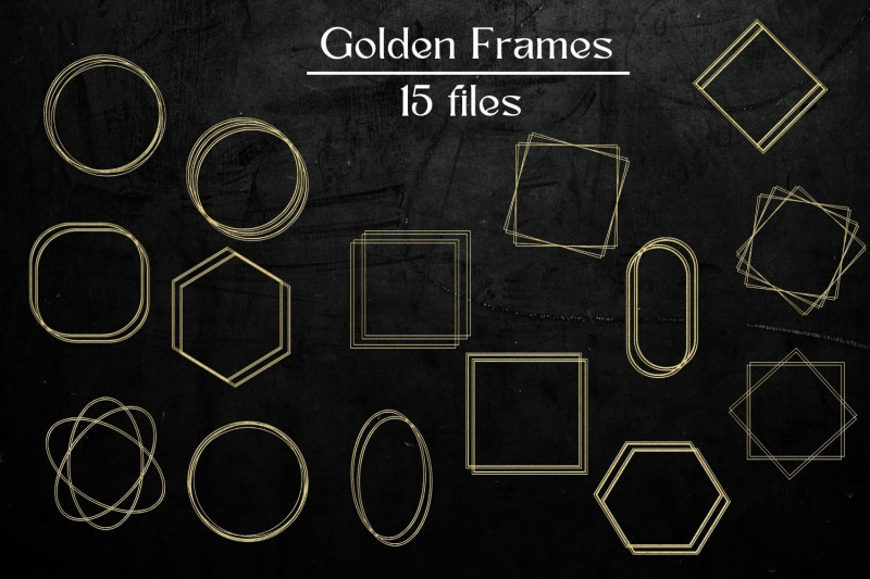 gold-glitter-frames-collection