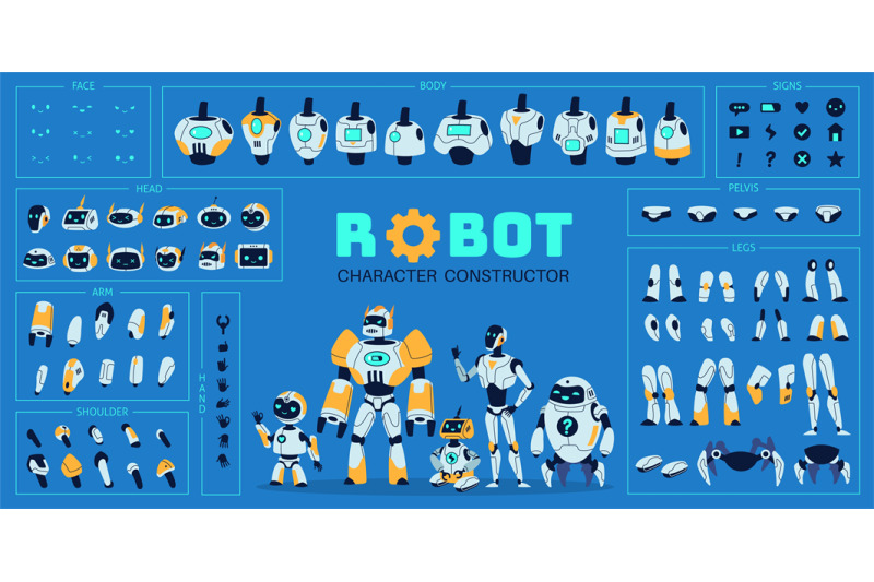 robot-elements-kit-cute-cyborg-character-and-different-replacement-pa