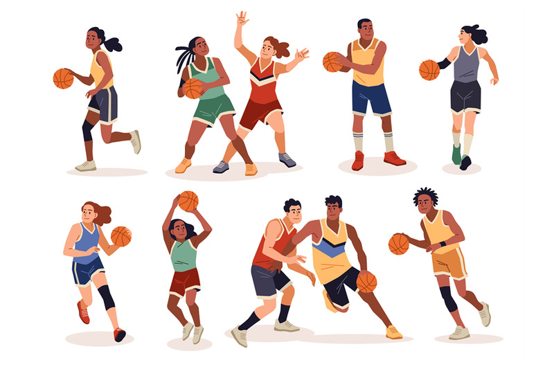 female-basketball-players-cartoon-athletes-in-uniforms-men-and-women