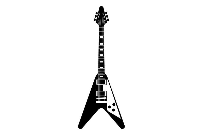 black-and-white-guitar-musical-instrument-silhouette-electric-rock-m