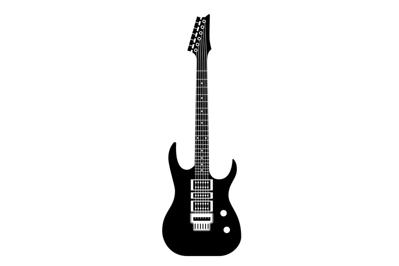 black-and-white-guitar-music-icon-string-rock-musical-electric-instr