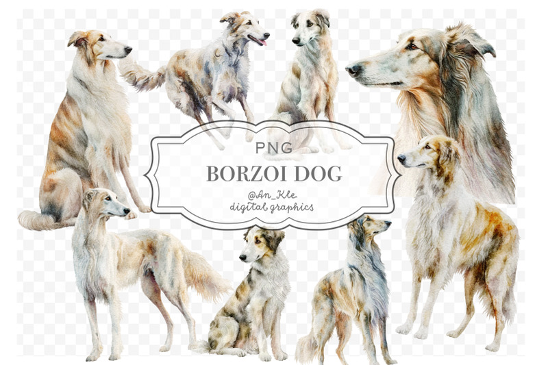 borzoi-dog-lurcher-watercolour