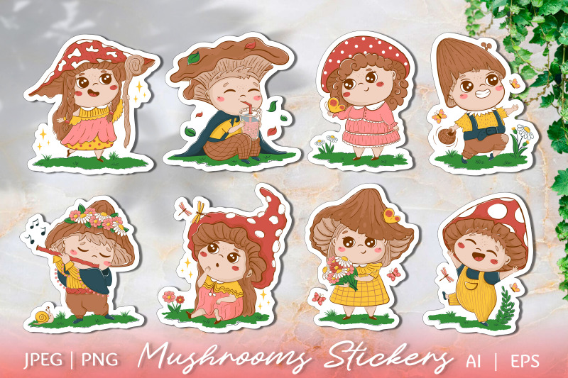 funny-kids-mushrooms-8-cartoon-printable-stickers