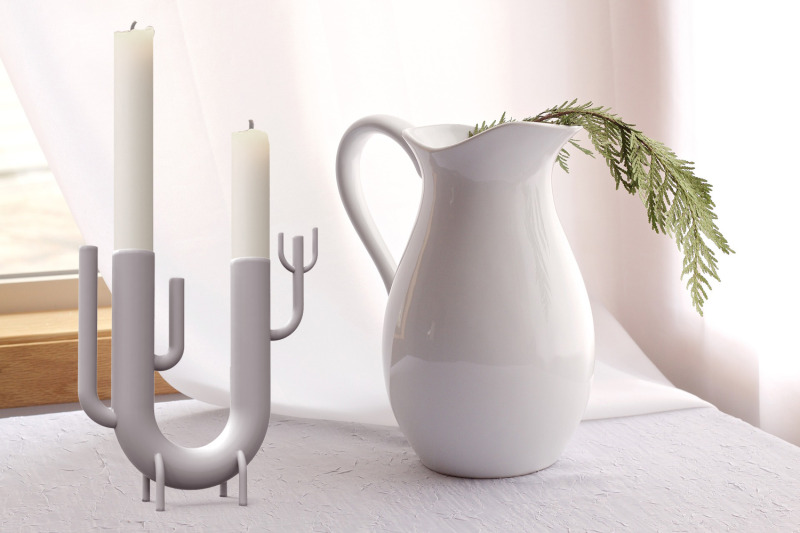 cute-candelabrum-cactus-style-3d-printing-candle-holder-nbsp