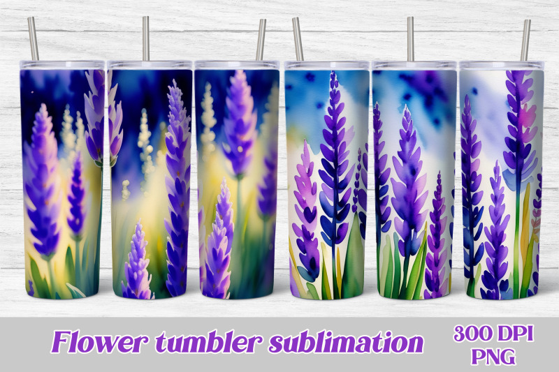 flowers-tumbler-wrap-lavender-tumbler-sublimation