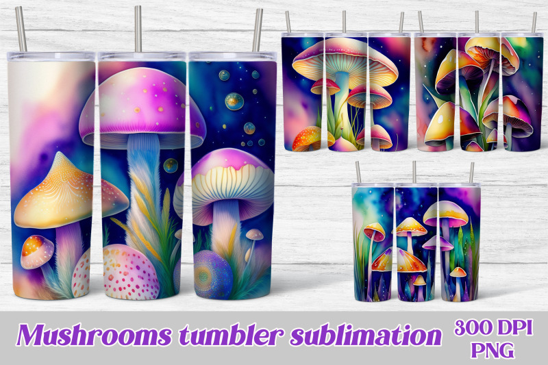 mushrooms-tumbler-mystical-mushrooms-png
