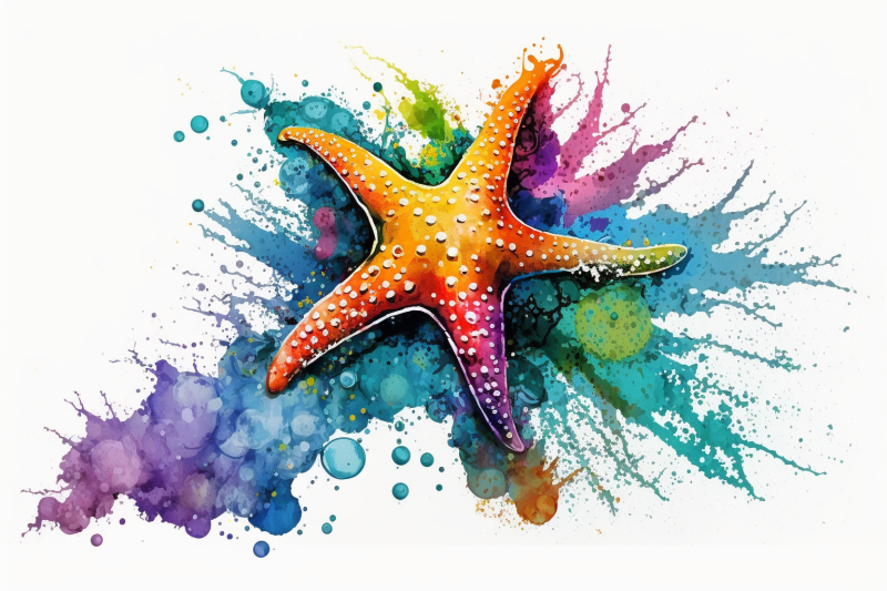 watercolor-starfish