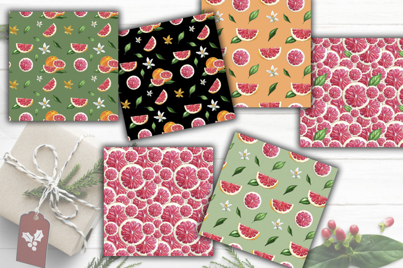 watercolor-digital-paper-fruit-pattern