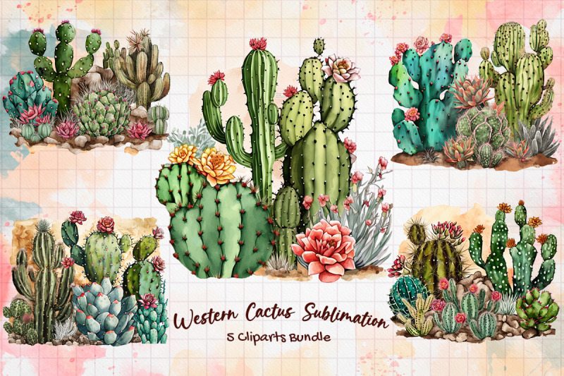 western-cactus-sublimation-bundle