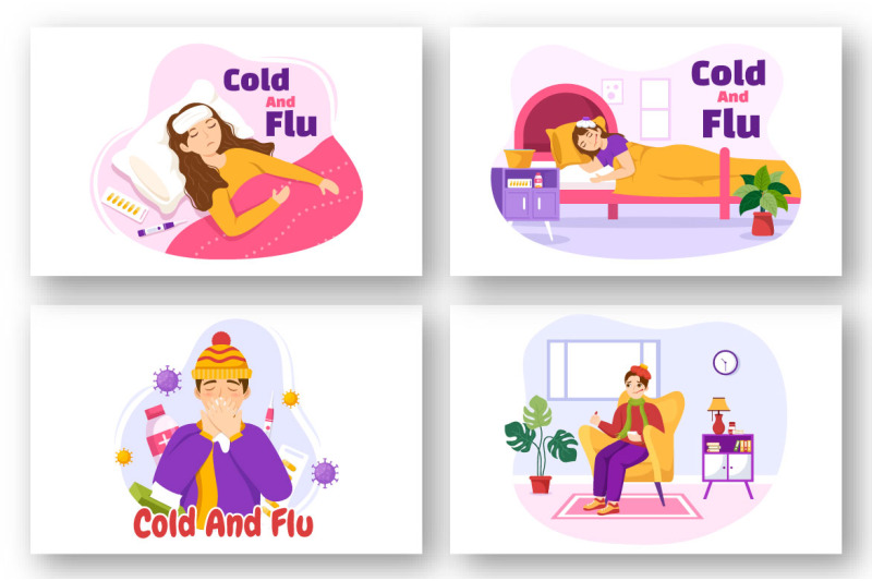 13-flu-and-cold-sickness-illustration