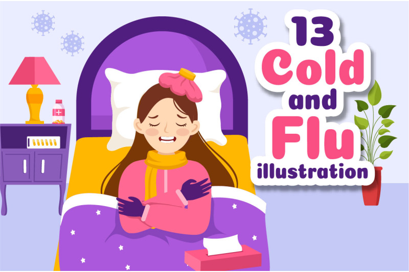 13-flu-and-cold-sickness-illustration