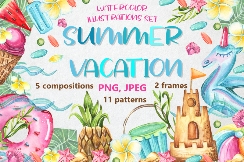 summer-vacation-set-of-watercolor-illustrations