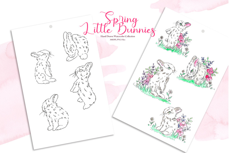 watercolor-spring-bunnies