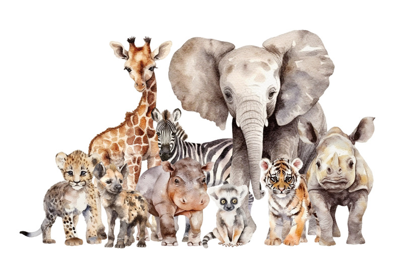 safari-babies-animals-clipart