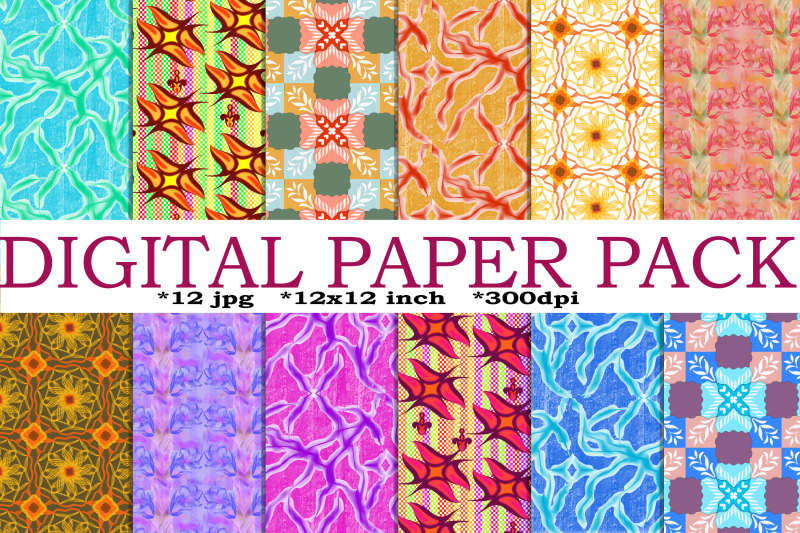 set-of-seamless-abstract-digital-paper-pack