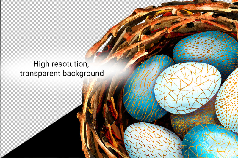 easter-painted-eggs-with-gold-pattern-in-a-bird-039-s-nest-seamless-digit