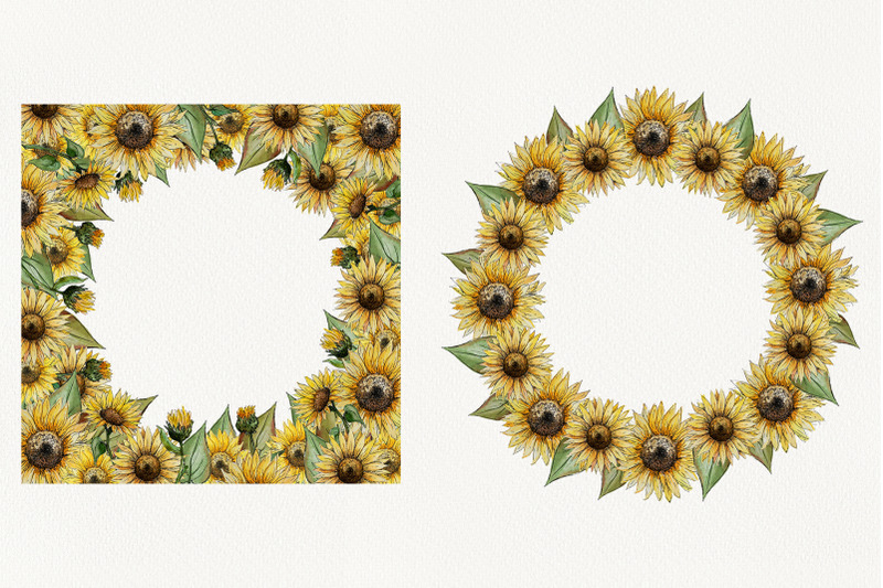 sunflower-frames-and-wreaths-clipart-png