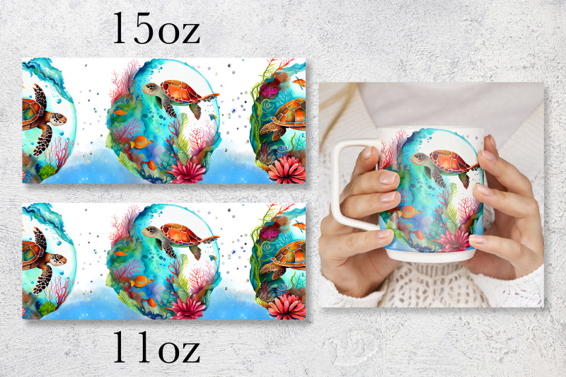 ocean-mug-wrap-design-underwater-mug-sublimation-png