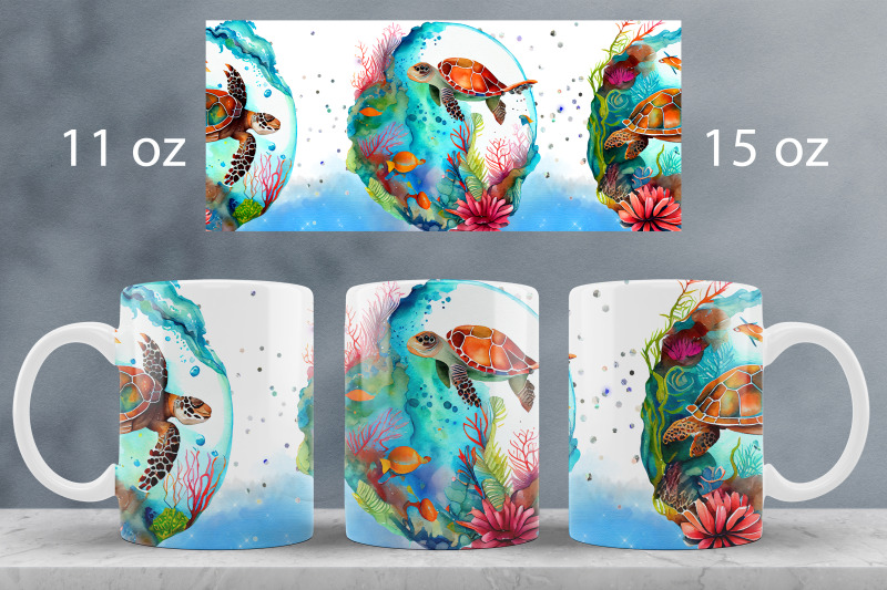 ocean-mug-wrap-design-underwater-mug-sublimation-png