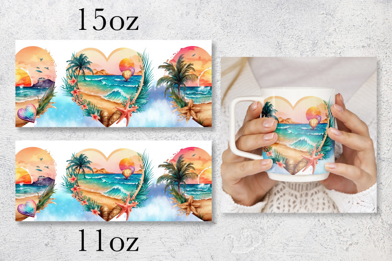 summer-mug-wrap-design-beach-truck-mug-sublimation-png