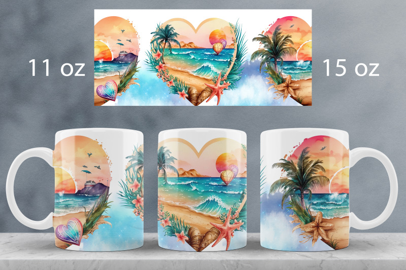 summer-mug-wrap-design-beach-truck-mug-sublimation-png