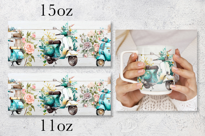 spring-mug-wrap-design-floral-motorcycle-mug-sublimation-png