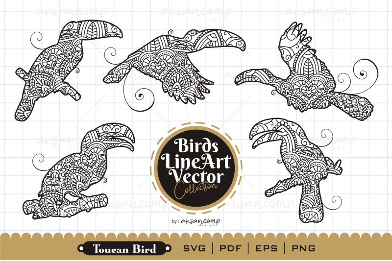 toucan-line-art-vector