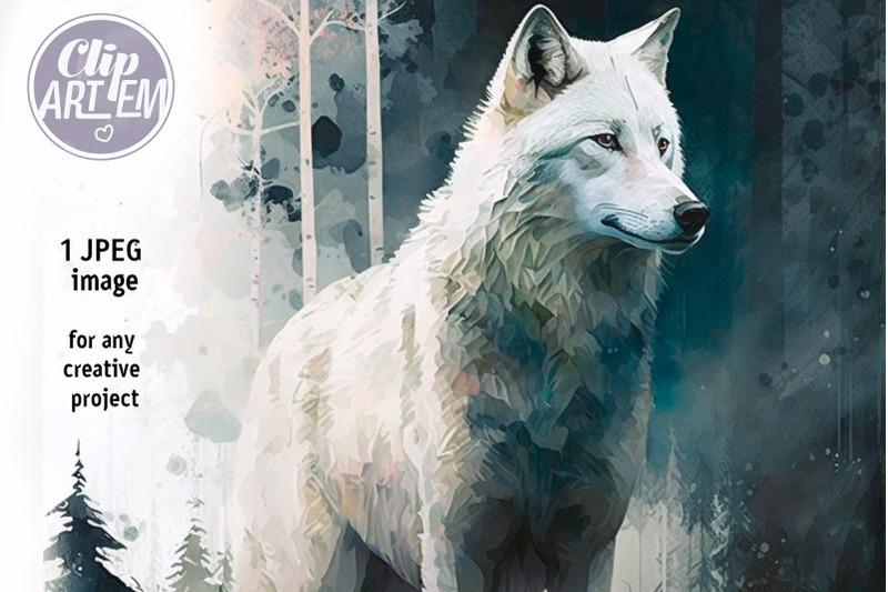 white-wolf-in-the-woods-digital-painting-jpeg-wall-art-image