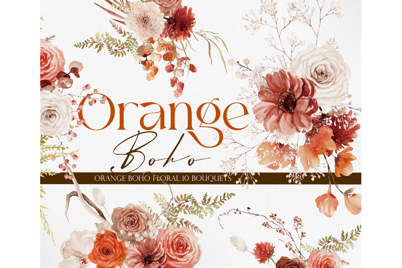 orange-boho-floral