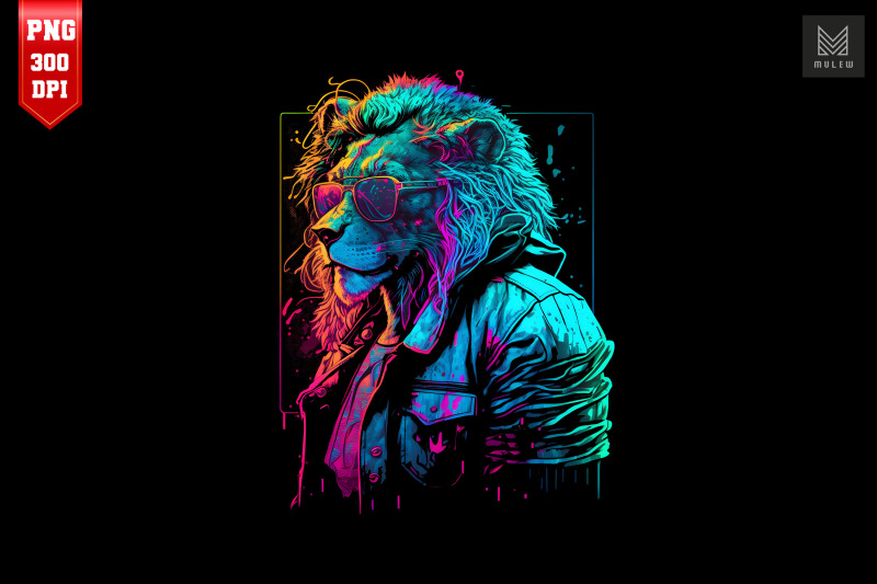 synthwave-retro-gangster-lion-5