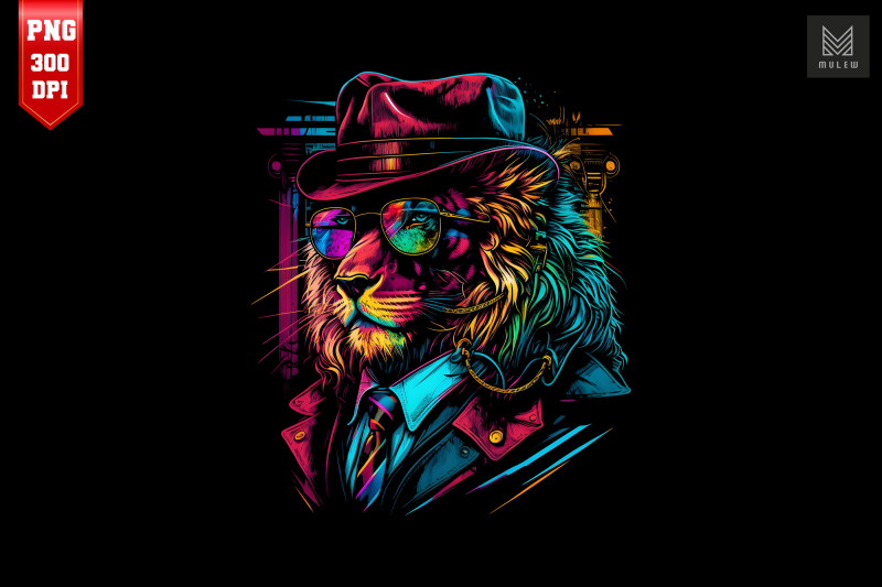 synthwave-retro-gangster-lion-19