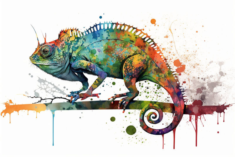 watercolor-chameleon