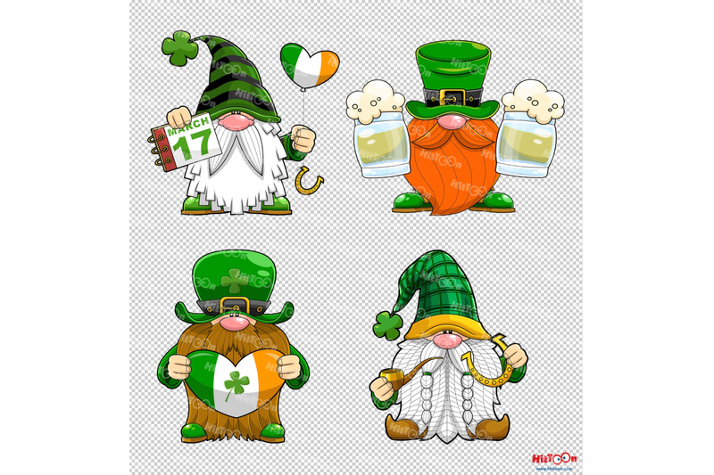 st-patricks-day-gnome-cartoon-characters-1-clip-art-vector