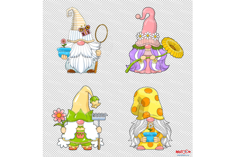 cute-spring-gnomes-cartoon-characters