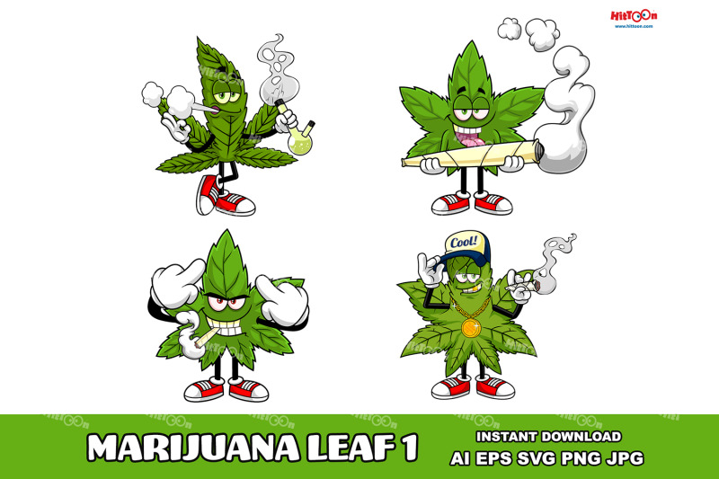 marijuana-leaf-cartoon-mascot-characters-1